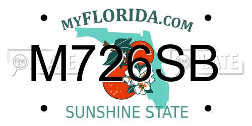M726SB Florida License Plate