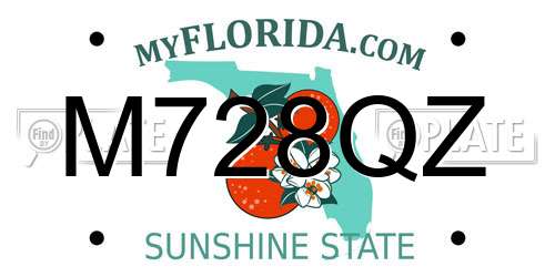 M728QZ Florida License Plate
