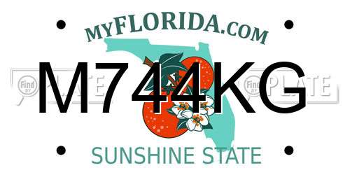 M744KG Florida License Plate