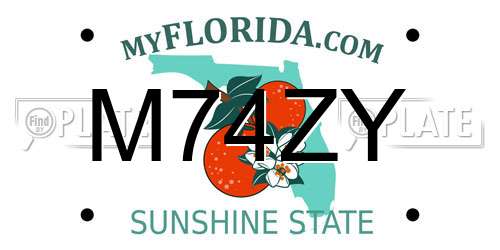 M74ZY Florida License Plate
