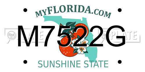 M7522G Florida License Plate