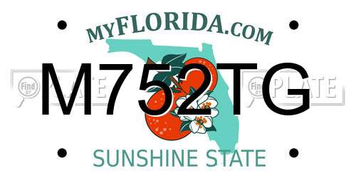 M752TG Florida License Plate