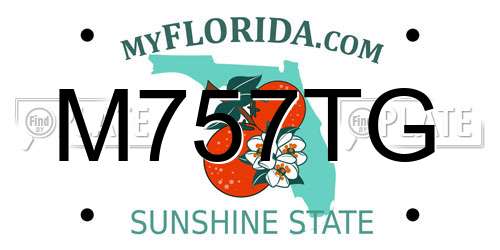 M757TG Florida License Plate