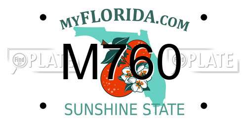 M760 Florida License Plate