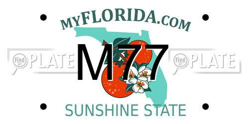M77 Florida License Plate