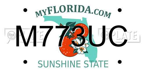 M773UC Florida License Plate