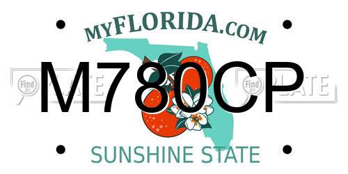 M780CP Florida License Plate