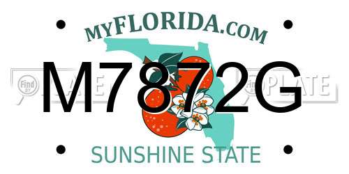 M7872G Florida License Plate