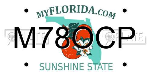 M78OCP Florida License Plate