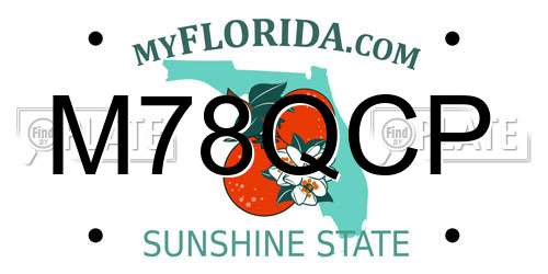 M78QCP Florida License Plate