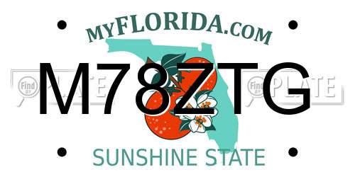 M78ZTG Florida License Plate