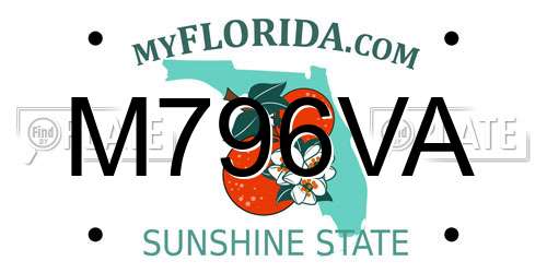 M796VA Florida License Plate