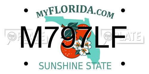 M797LF Florida License Plate