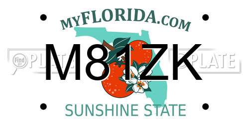 M81ZK Florida License Plate
