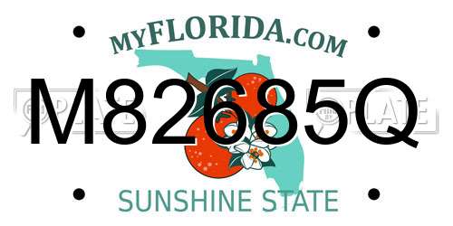 M82685Q Florida License Plate