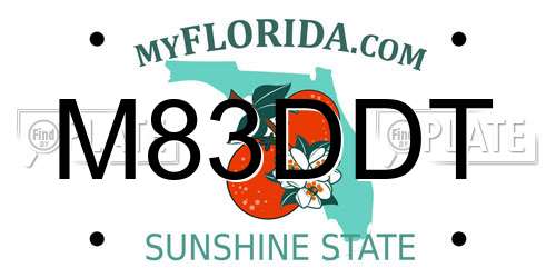 M83DDT Florida License Plate