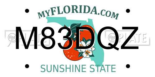 M83DQZ Florida License Plate