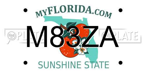M83ZA Florida License Plate