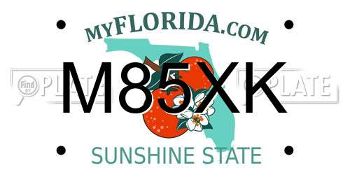M85XK Florida License Plate