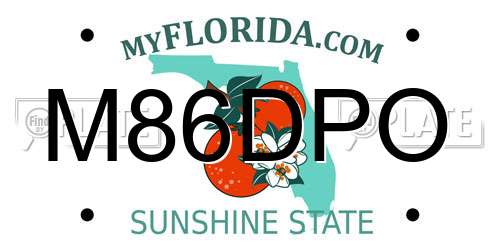 M86DPO Florida License Plate