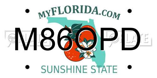 M86OPD Florida License Plate