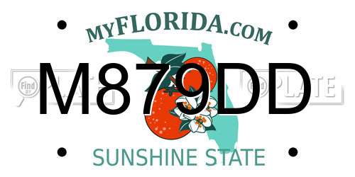 M879DD Florida License Plate