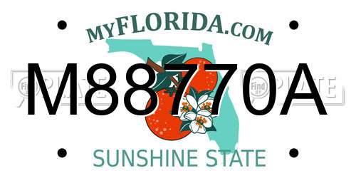 M88770A Florida License Plate