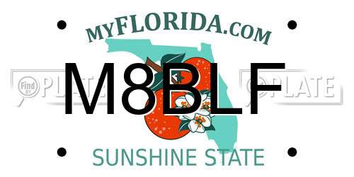 M8BLF Florida License Plate