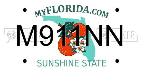 M911NN Florida License Plate