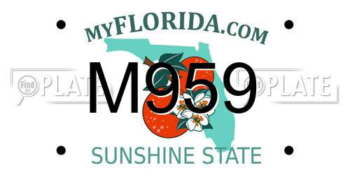 M959 Florida License Plate