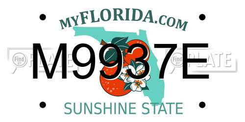 M9937E Florida License Plate