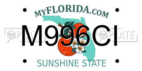 M996CI Florida License Plate