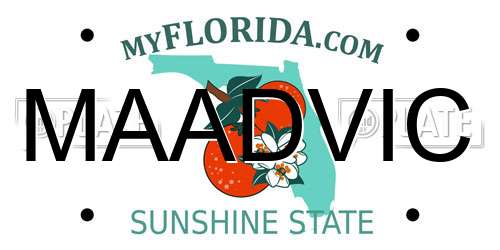 MAADVIC Florida License Plate