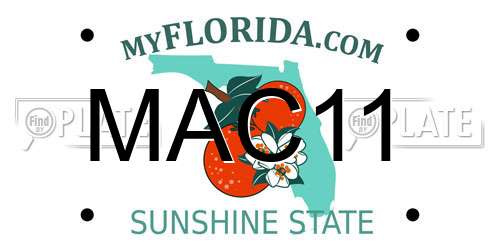 MAC11 Florida License Plate
