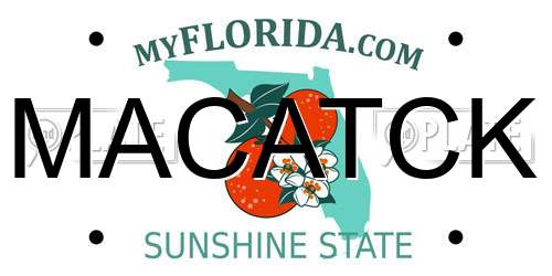 MACATCK Florida License Plate