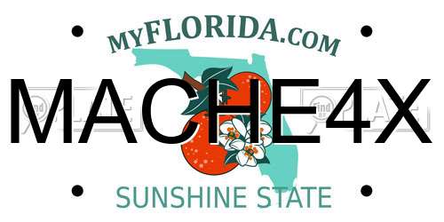 MACHE4X Florida License Plate