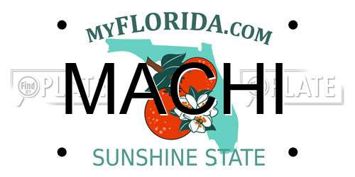 MACHI Florida License Plate