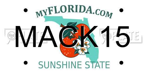 MACK15 Florida License Plate