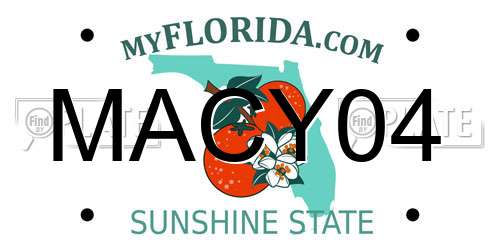 MACY04 Florida License Plate