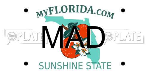 MAD Florida License Plate