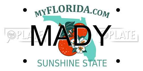 MADY Florida License Plate