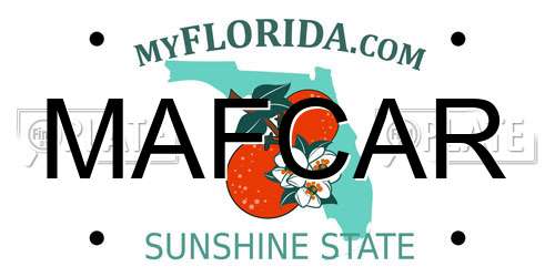 MAFCAR Florida License Plate