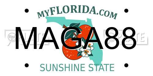 MAGA88 Florida License Plate
