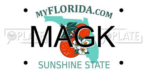 MAGK Florida License Plate