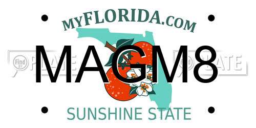 MAGM8 Florida License Plate