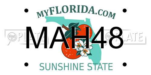 MAH48 Florida License Plate