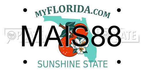 MAIS88 Florida License Plate