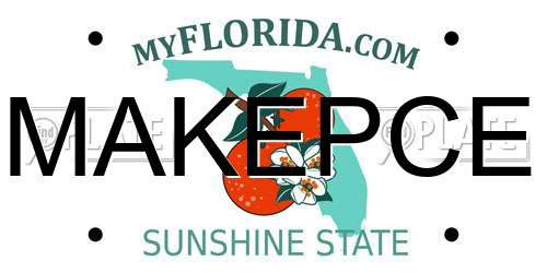 MAKEPCE Florida License Plate