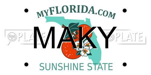 MAKY Florida License Plate
