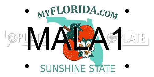MALA1 Florida License Plate